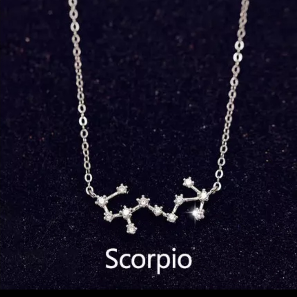 Scorpio 925 Sterling Silver Zodiac Necklace New